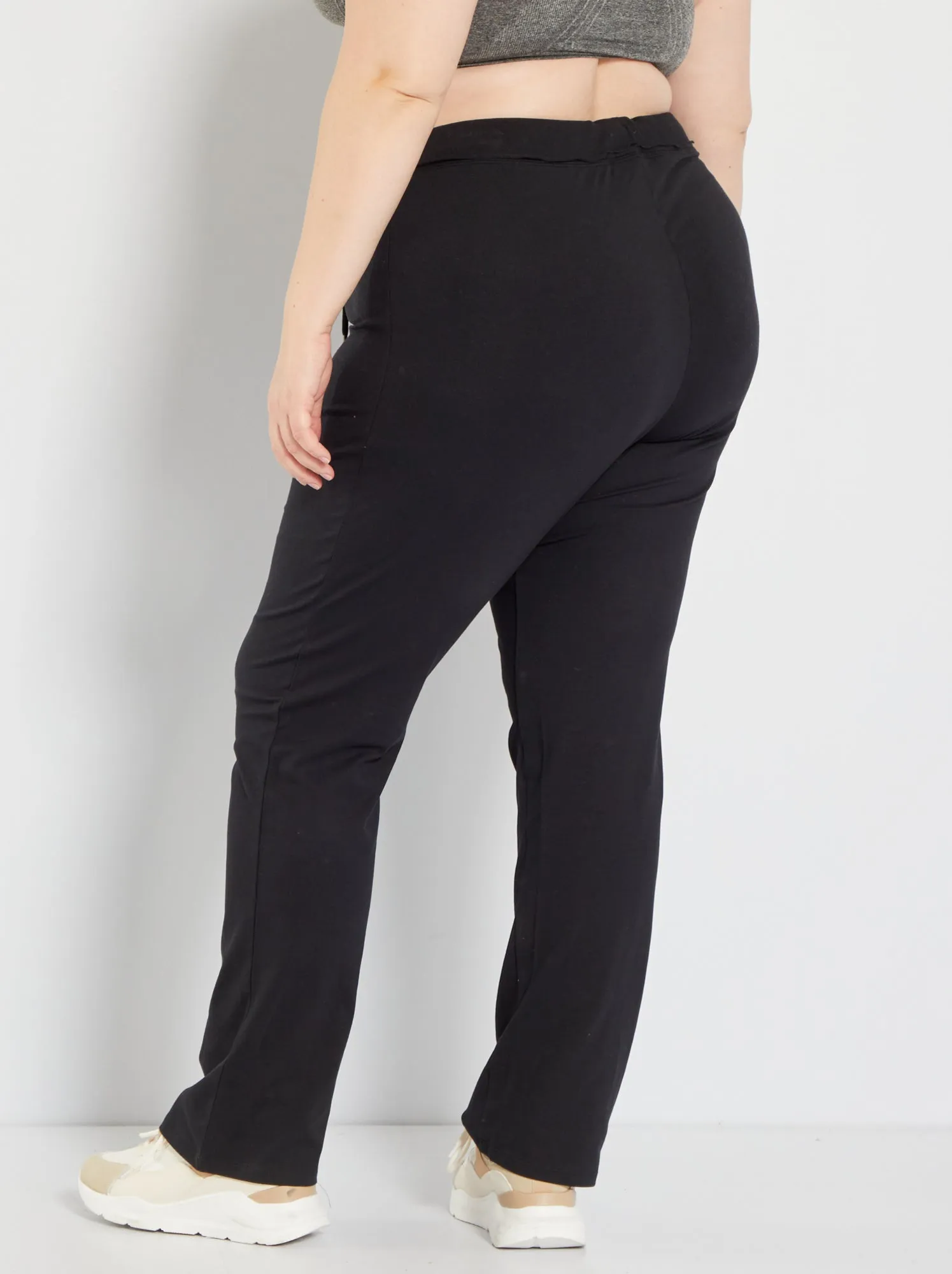 Pantaloni sportivi in tessuto jersey leggero - nero