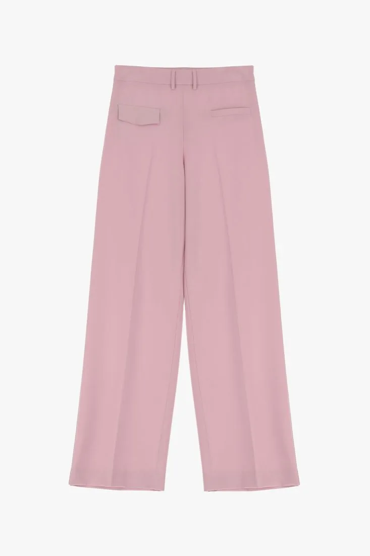 Pantaloni straight con piega stirata