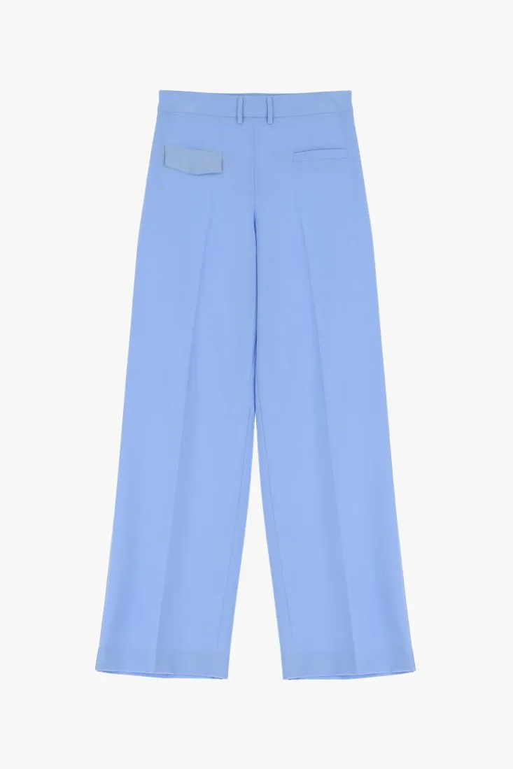 Pantaloni straight con piega stirata