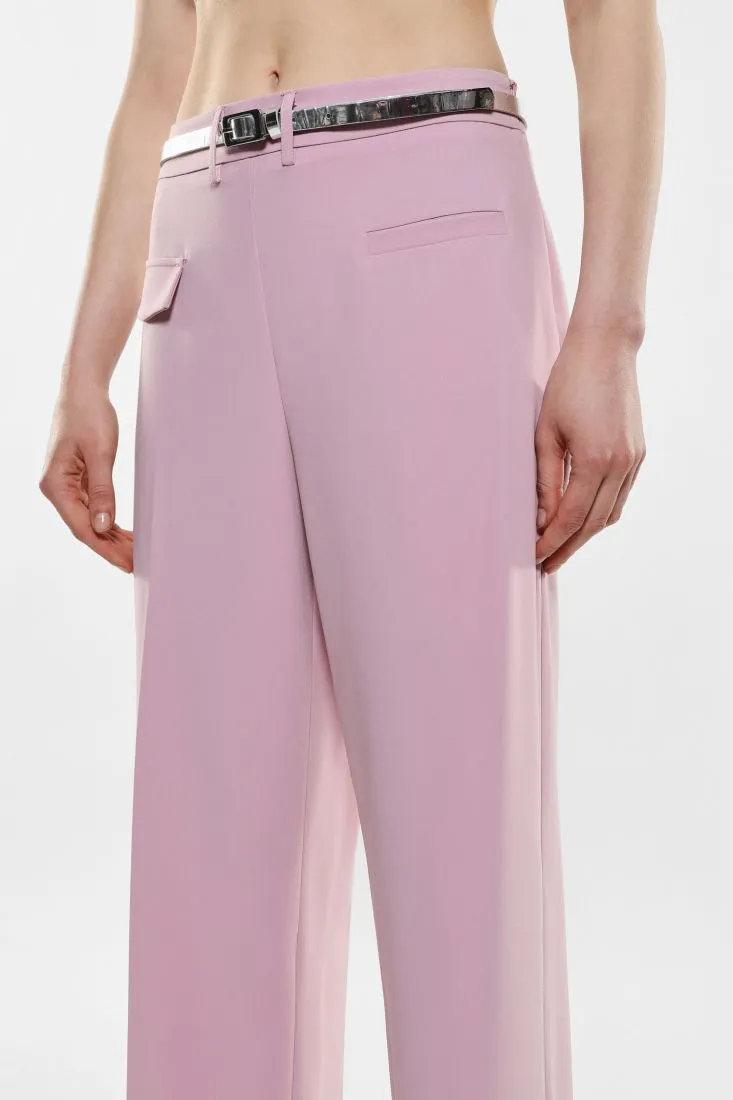 Pantaloni straight con piega stirata