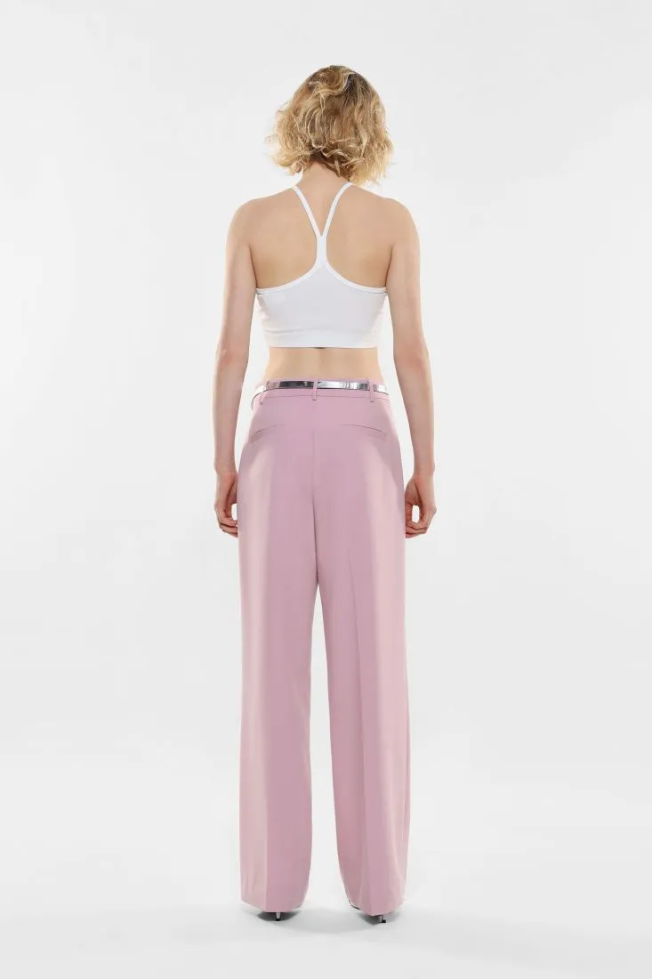 Pantaloni straight con piega stirata