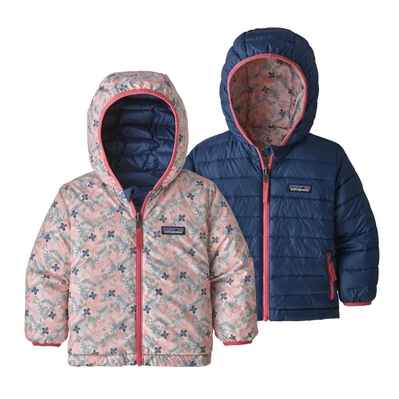 Patagonia Baby Reversible Down Sweater Hoody  Woodland Floral: prima pink