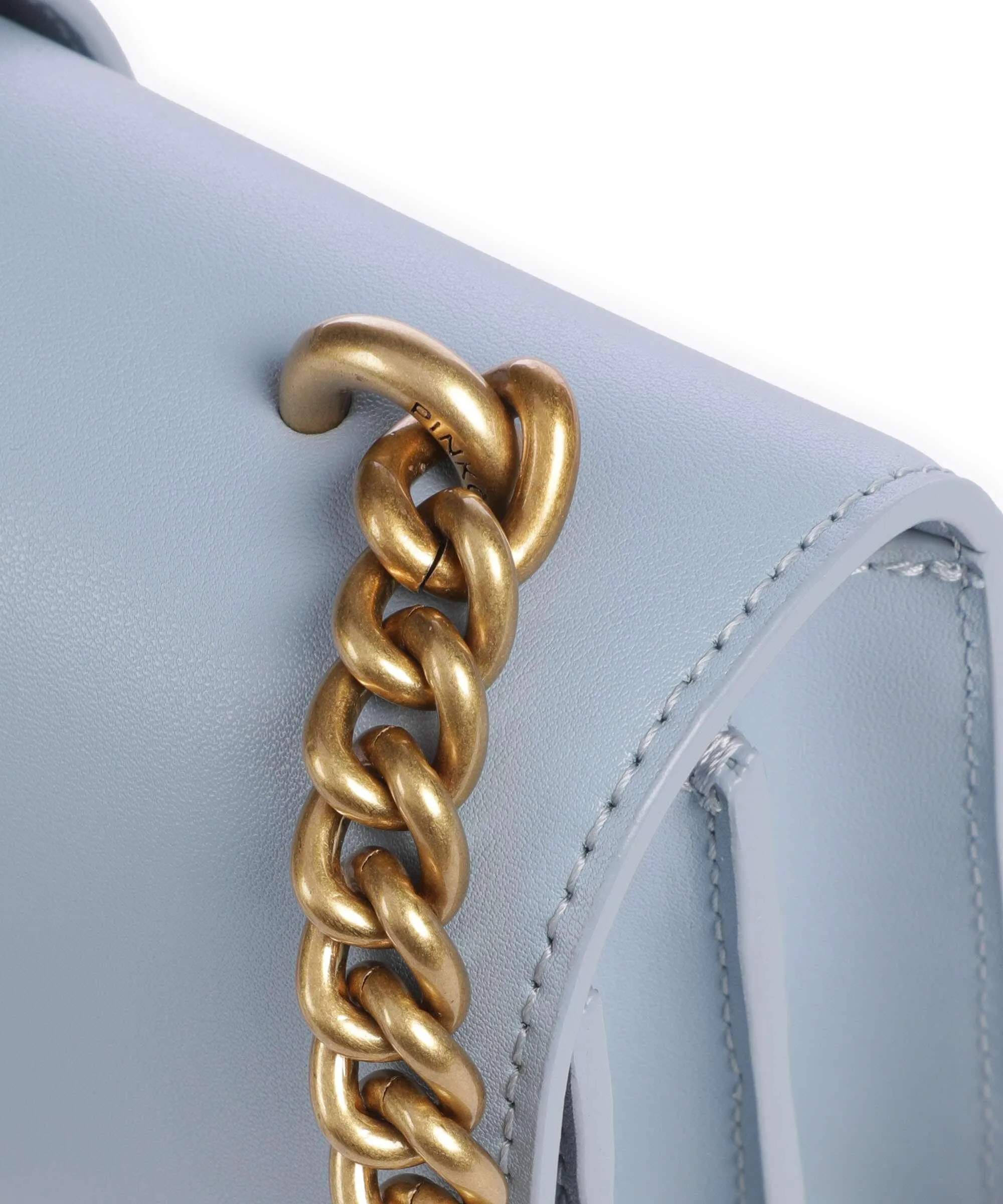  Pinko Love One Mini Borsa a tracolla pelle di vitello finemente grana blu chiaro  