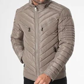 Piumino color taupe