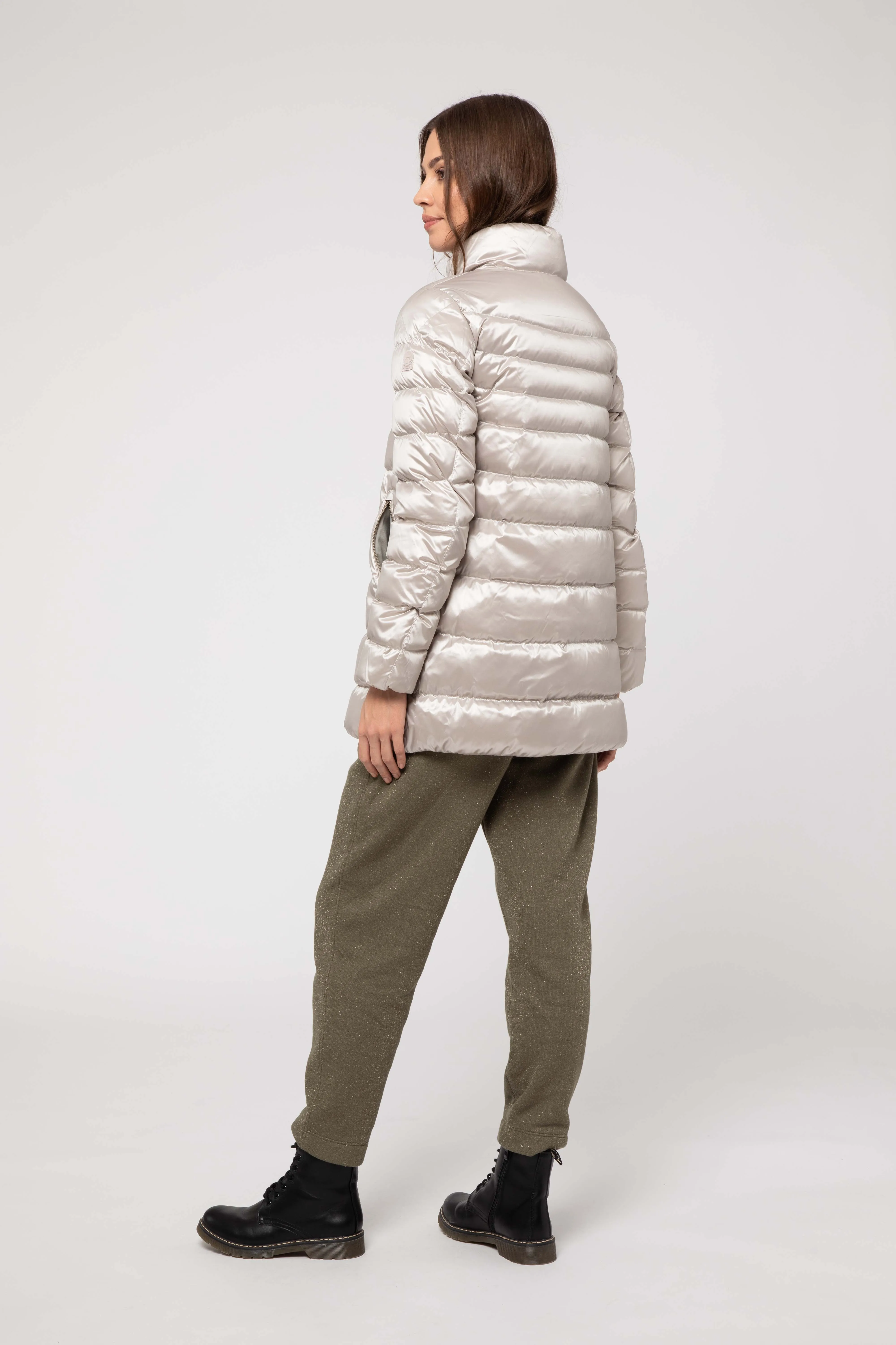 Piumino lungo beige