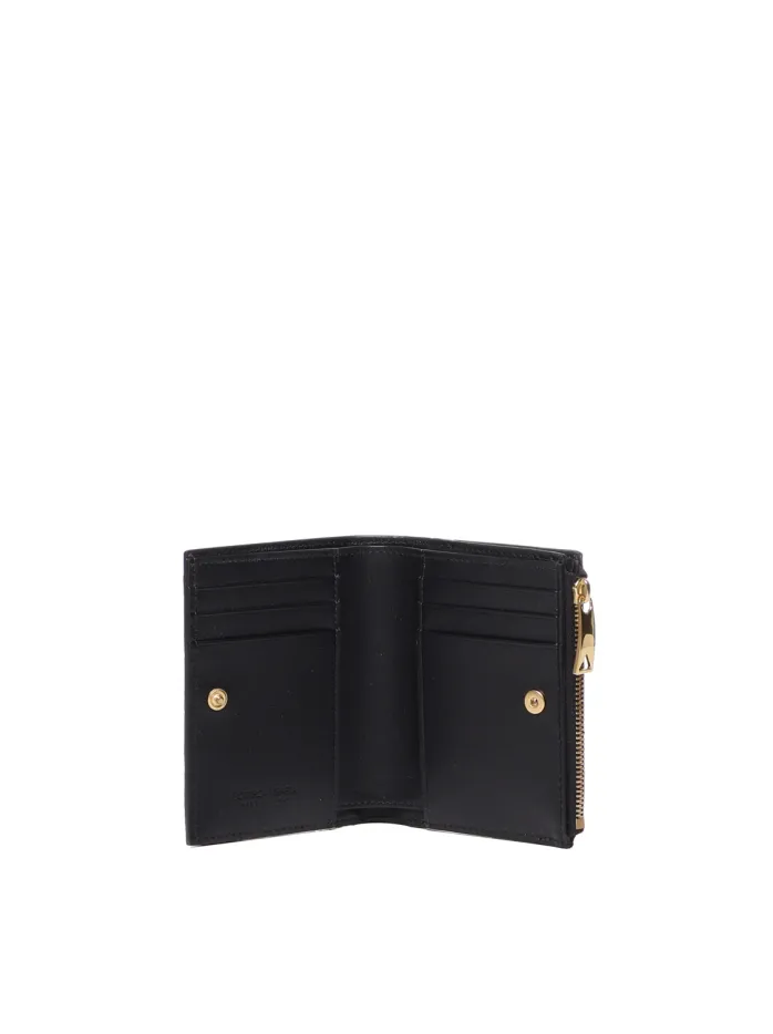 PORTAFOGLIO INTRECCIATO BI-FOLD PICCOLO CON ZIP