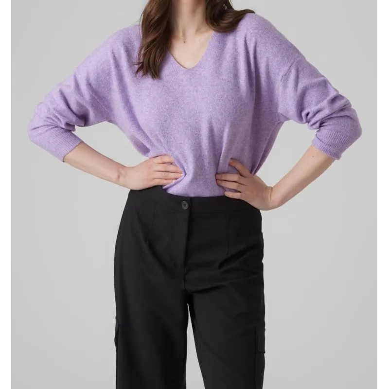 PULLOVER CON SCOLLO A V DA DONNA VERO MODA
