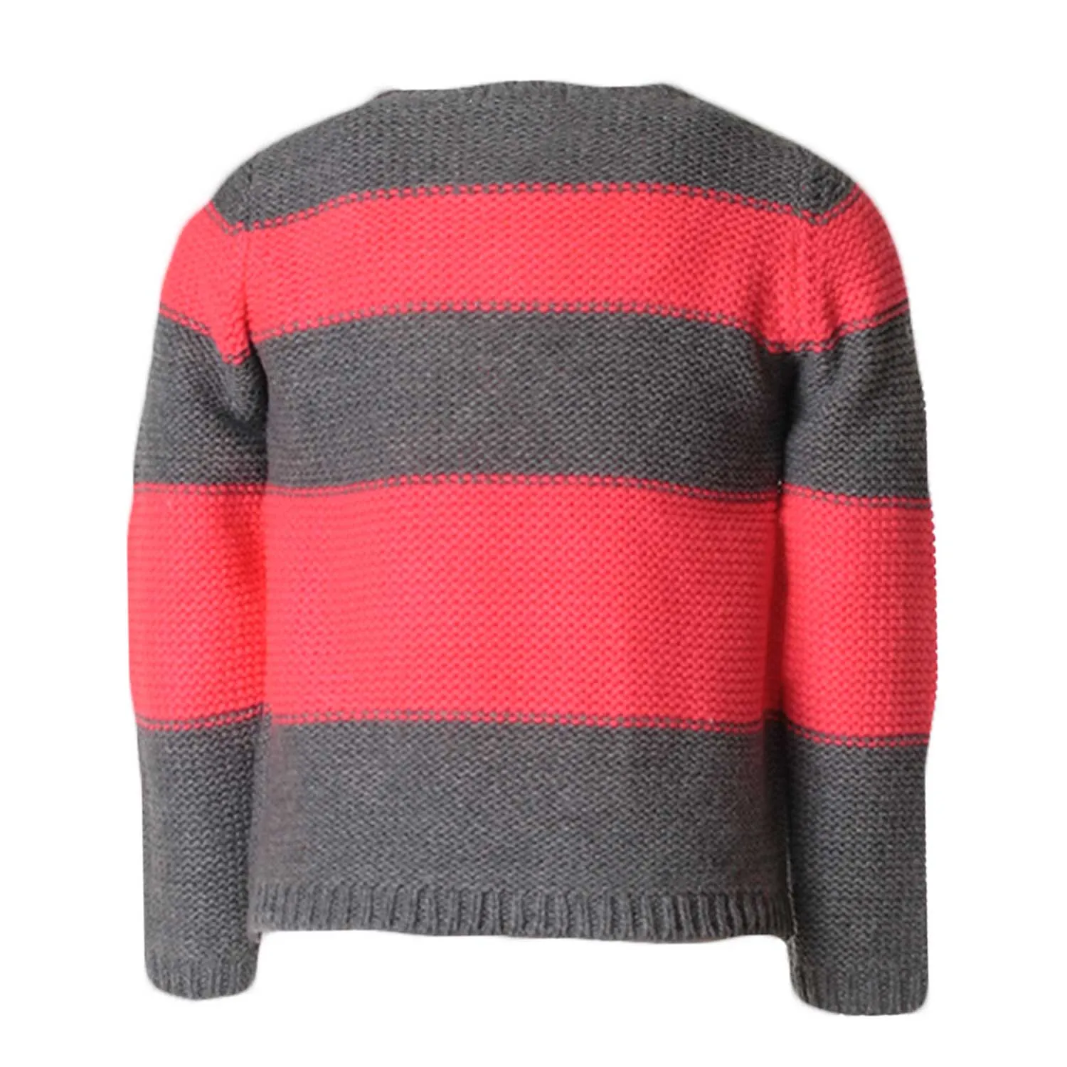 Pullover Girl Grigio-Rosso
