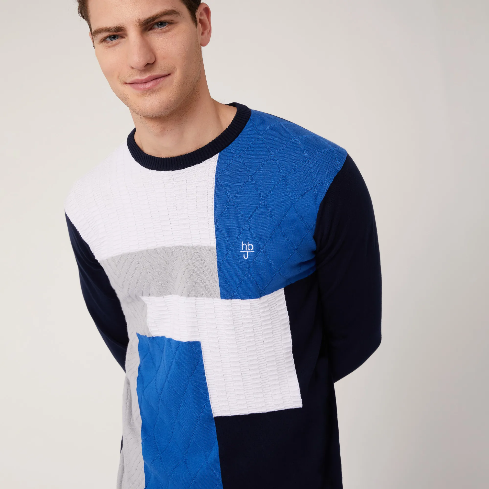 Pullover Girocollo Color Block