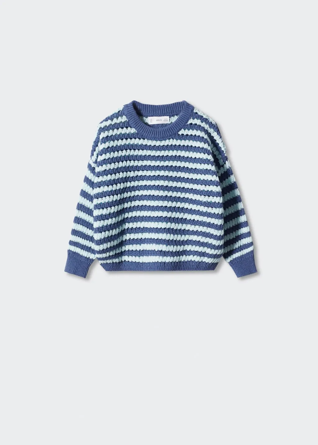 Pullover maglia traforata righe