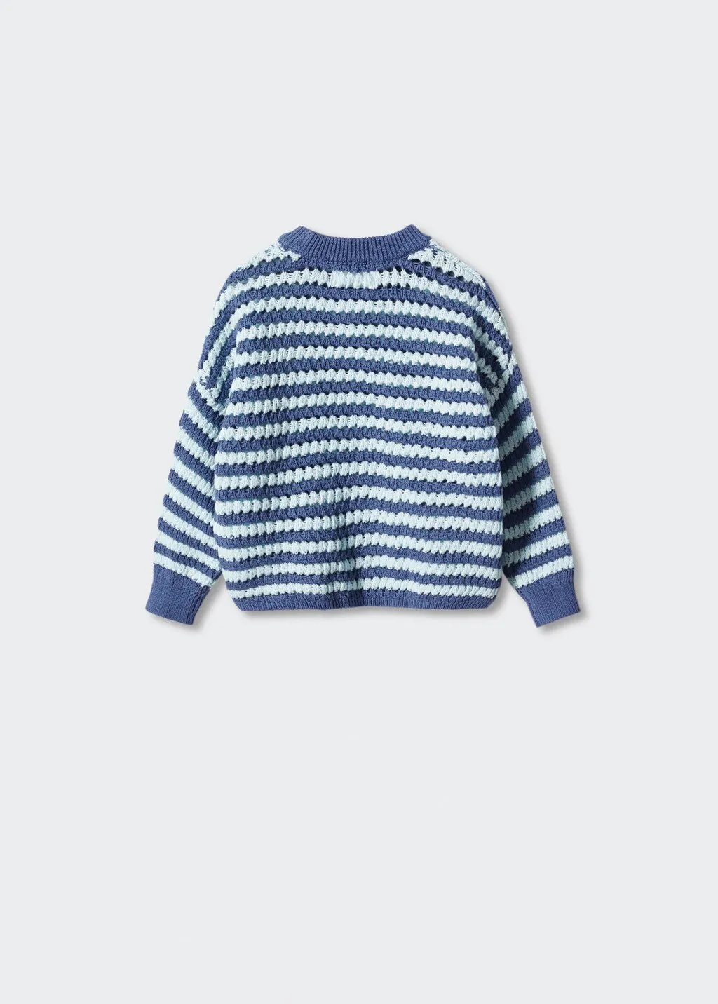 Pullover maglia traforata righe