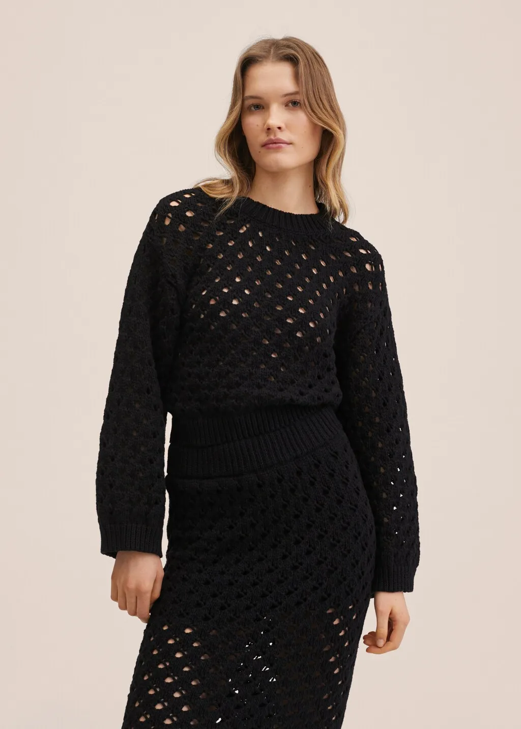 Pullover maglia traforata
