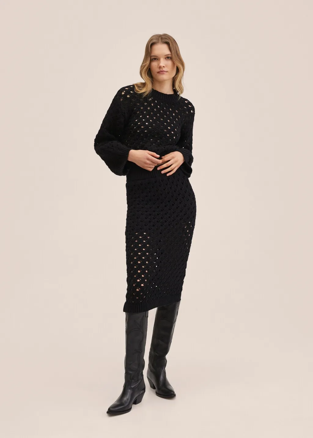 Pullover maglia traforata