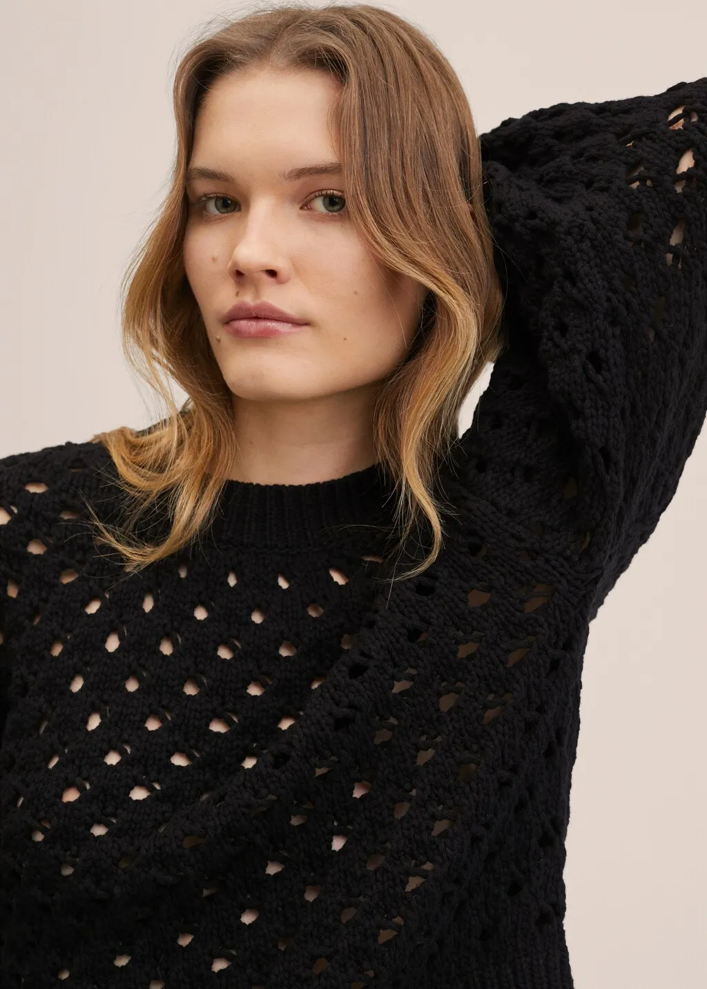 Pullover maglia traforata