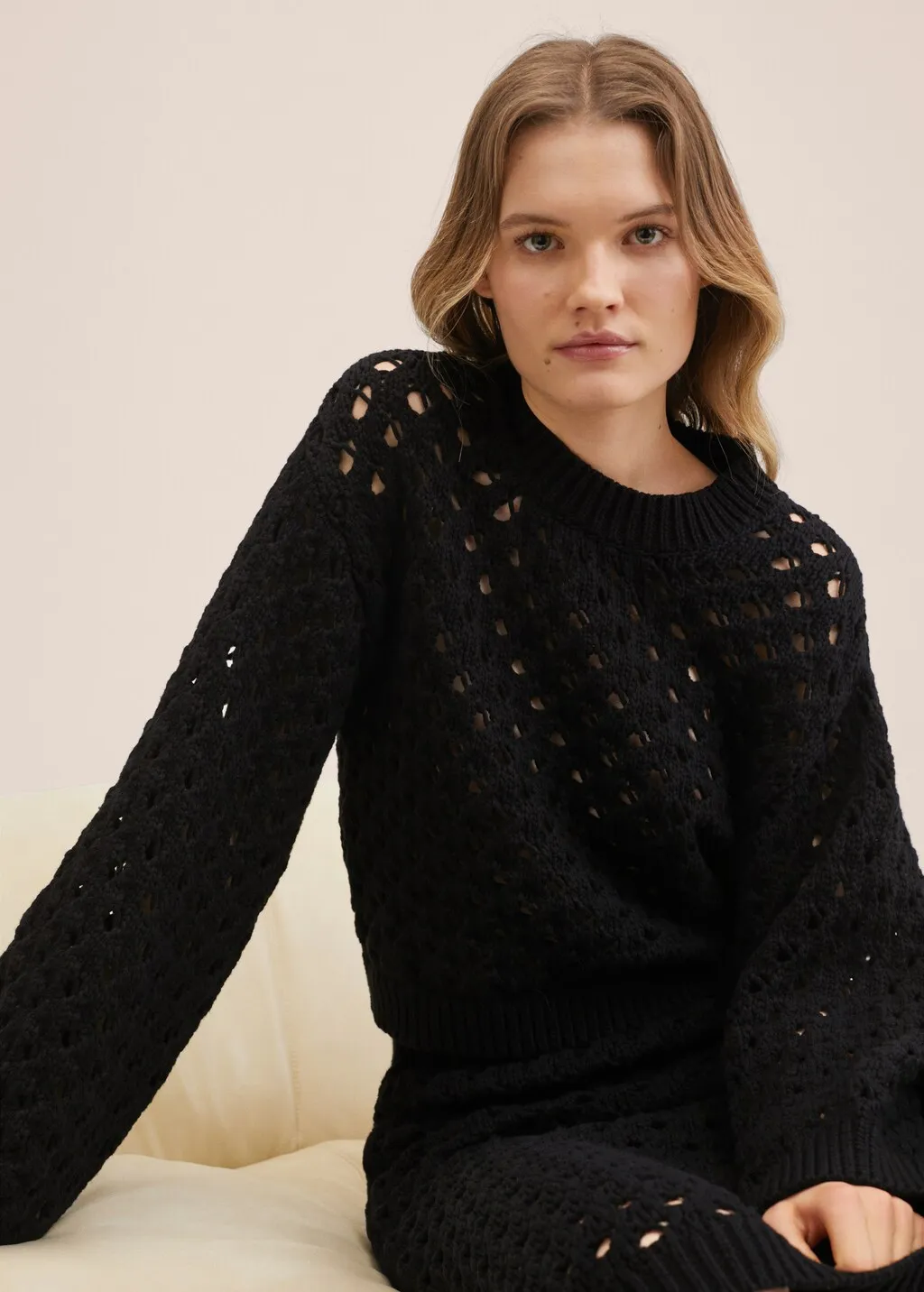 Pullover maglia traforata