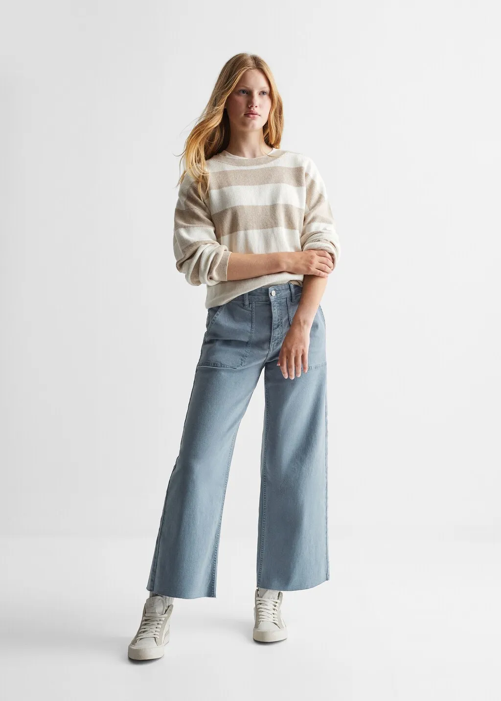 Pullover righe cotone