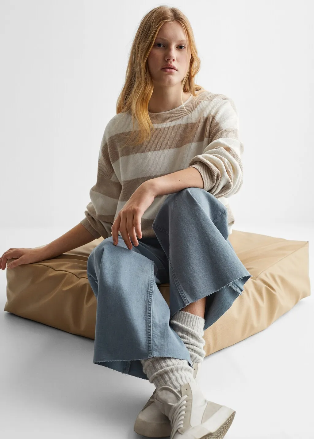 Pullover righe cotone