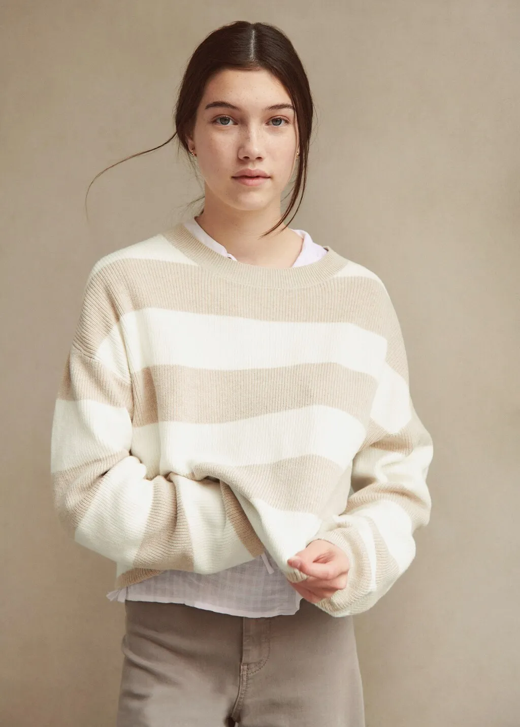 Pullover righe cotone