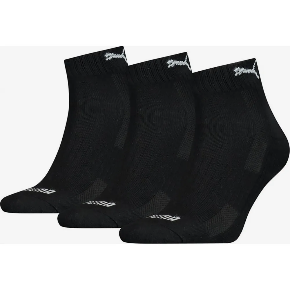 PUMA - Calzini alla caviglia Unisex - Quarter - Pacco da 3 - Nero - 100000949-001