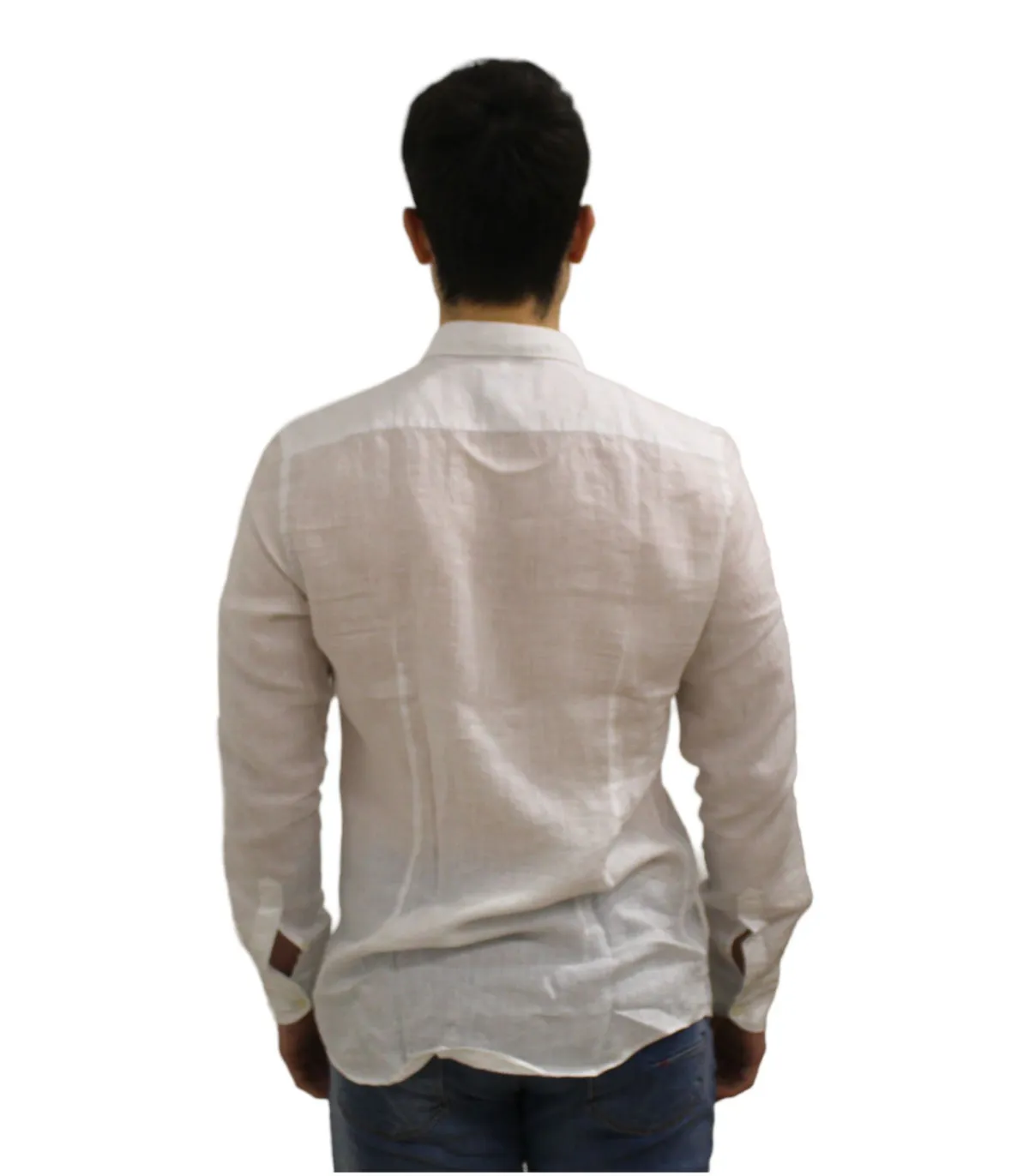 QB24 Uomo Camicia Manica lunga  Pep Sfiancata
