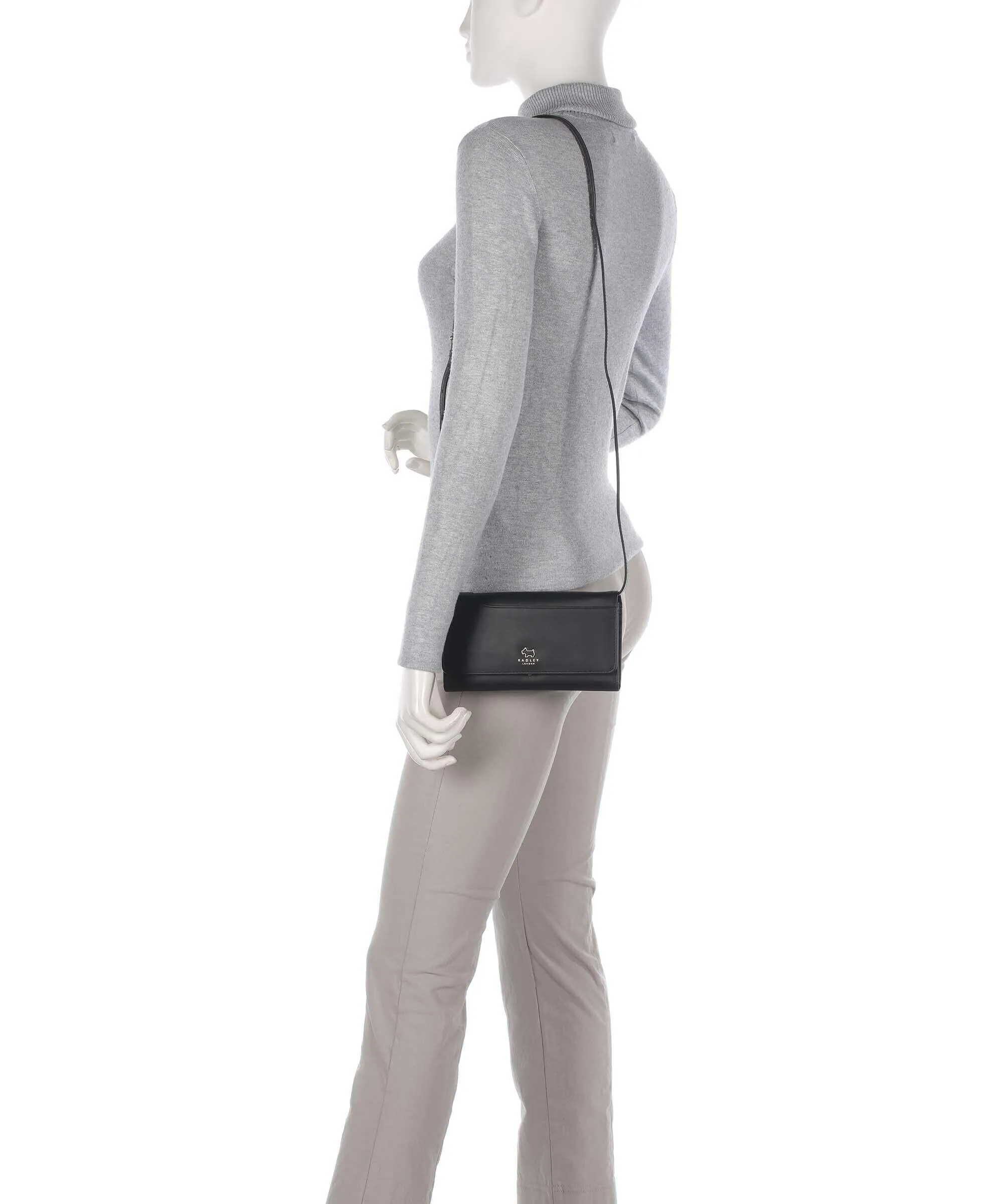  Radley London Pockets Borsa a tracolla pelle di vacchetta finemente grana nero  