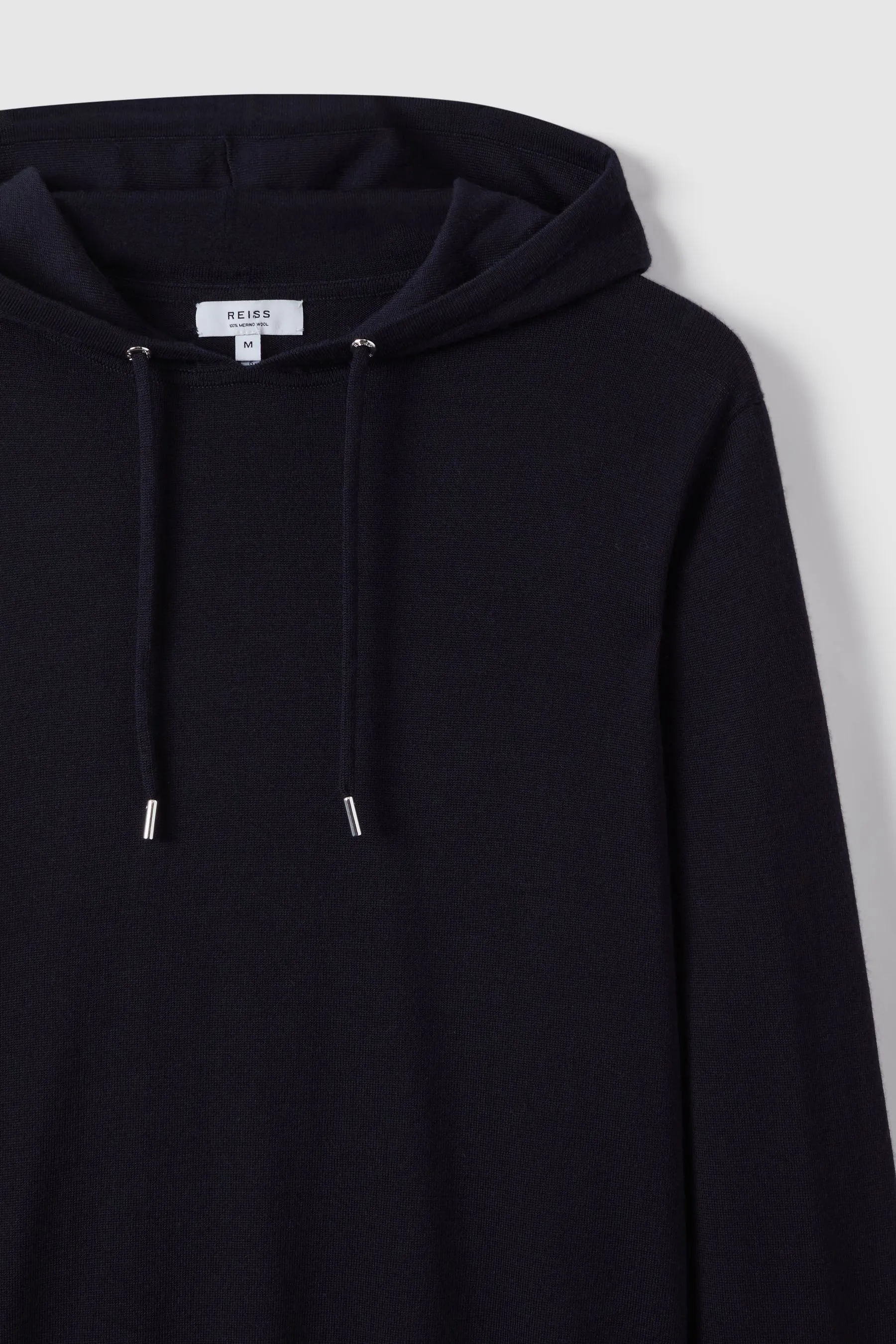 Reiss Holland - Felpa con cappuccio in lana merino e coulisse    
