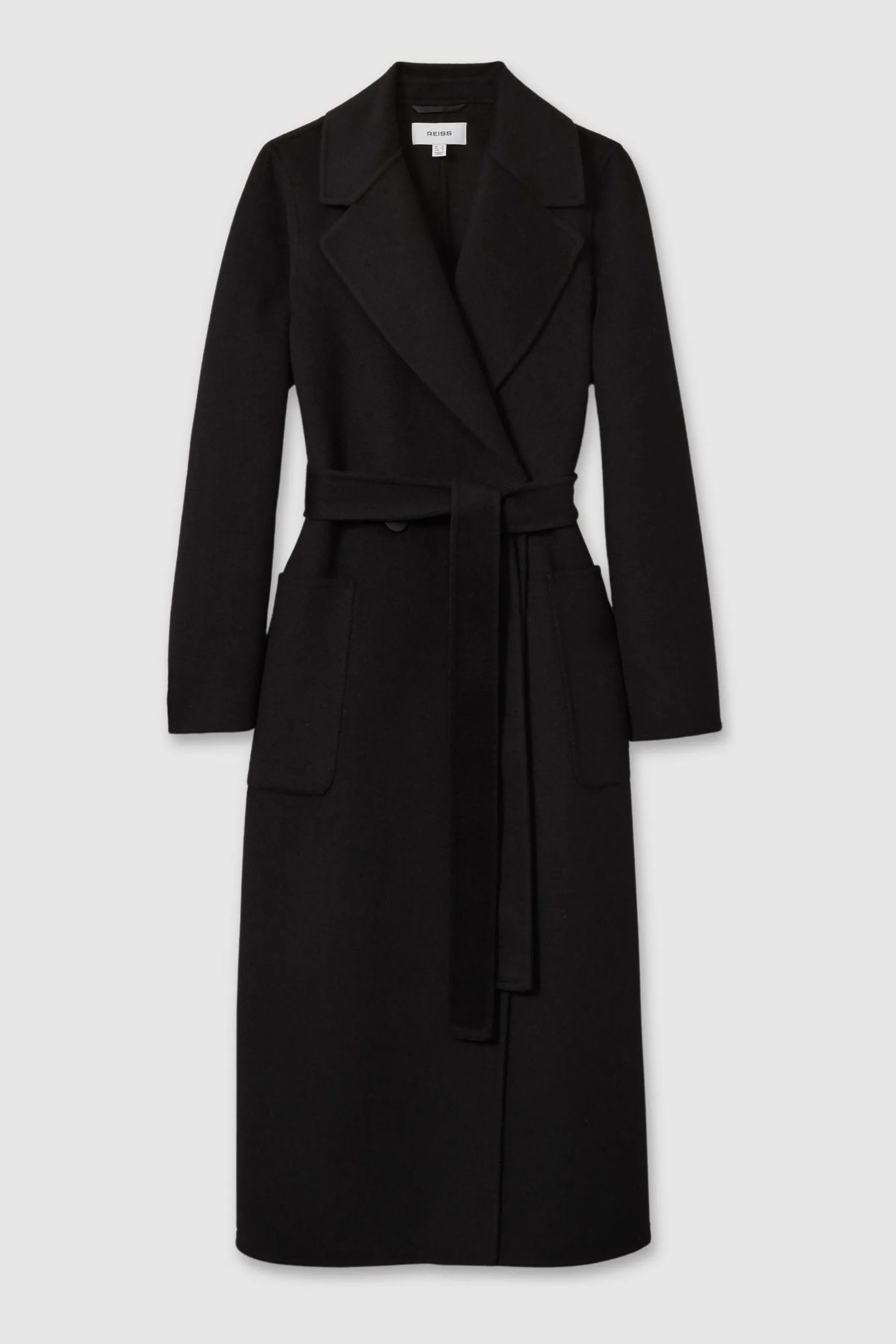 Reiss Lucia Wool Blend Double Breasted Blindseam Coat    