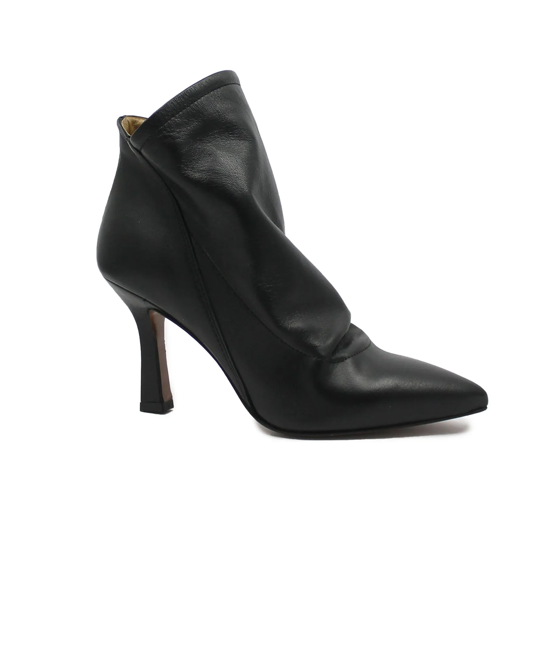 ROMANO FUNNY NERO nero stivaletti donna nappa pelle tacco zip