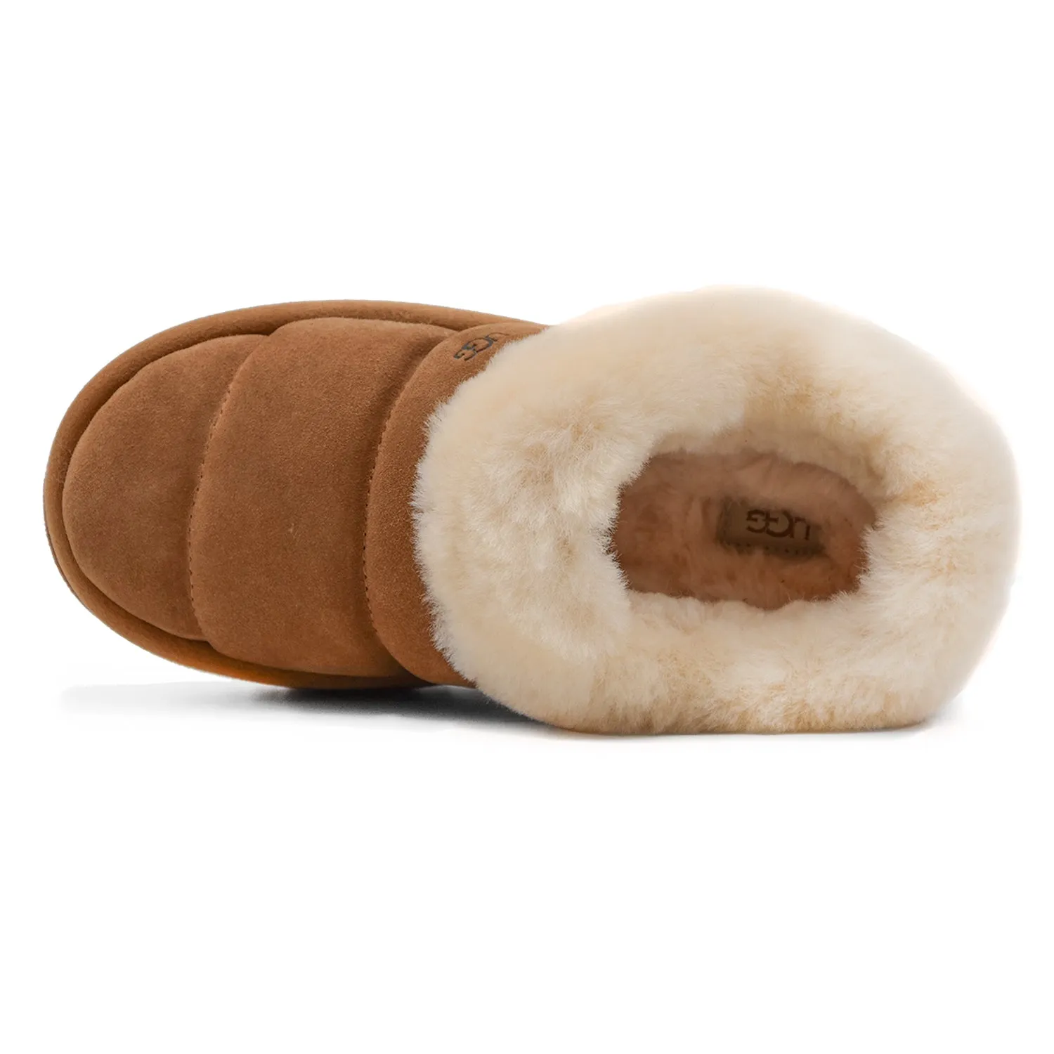 Sabot Ugg Donna Tazzlita Tabacco Con Soffice Collarino A Vista