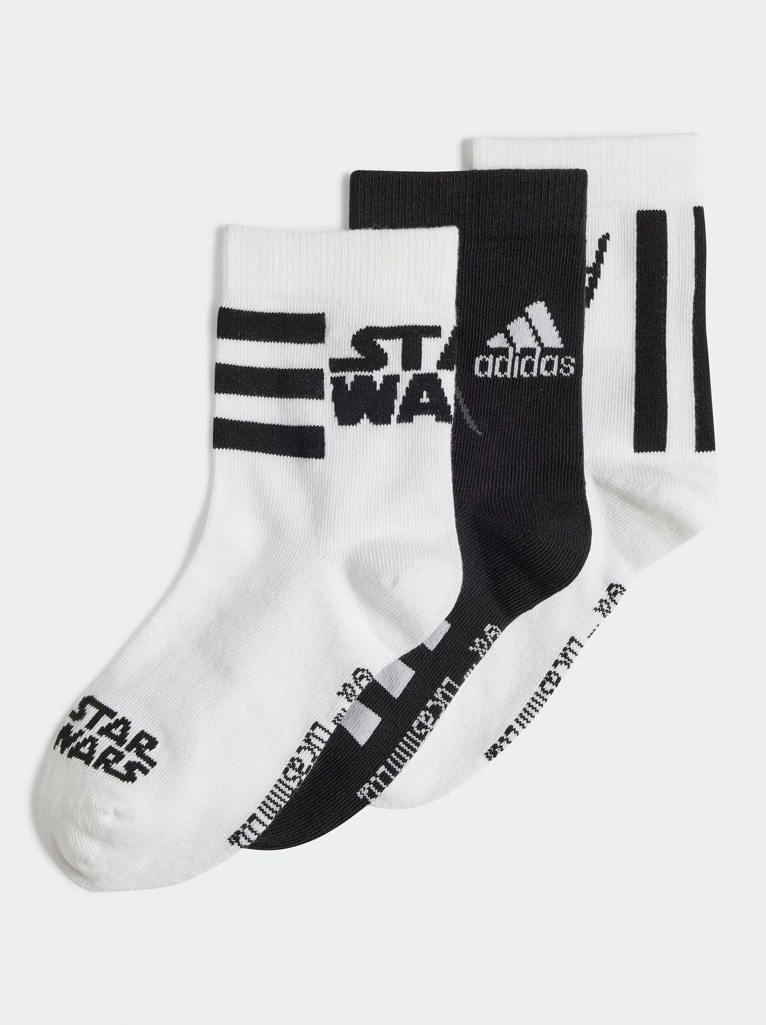 Set di 3 paia di calzini medi 'adidas' - BIANCO