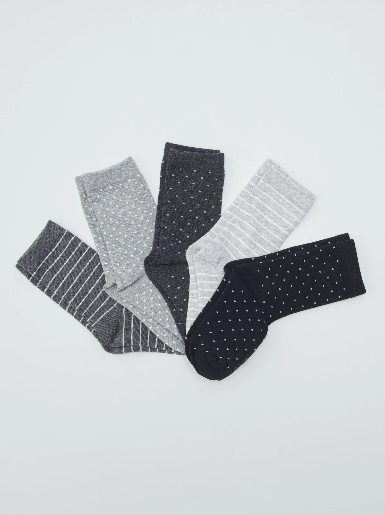 Set di 5 paia di calzini - GRIGIO