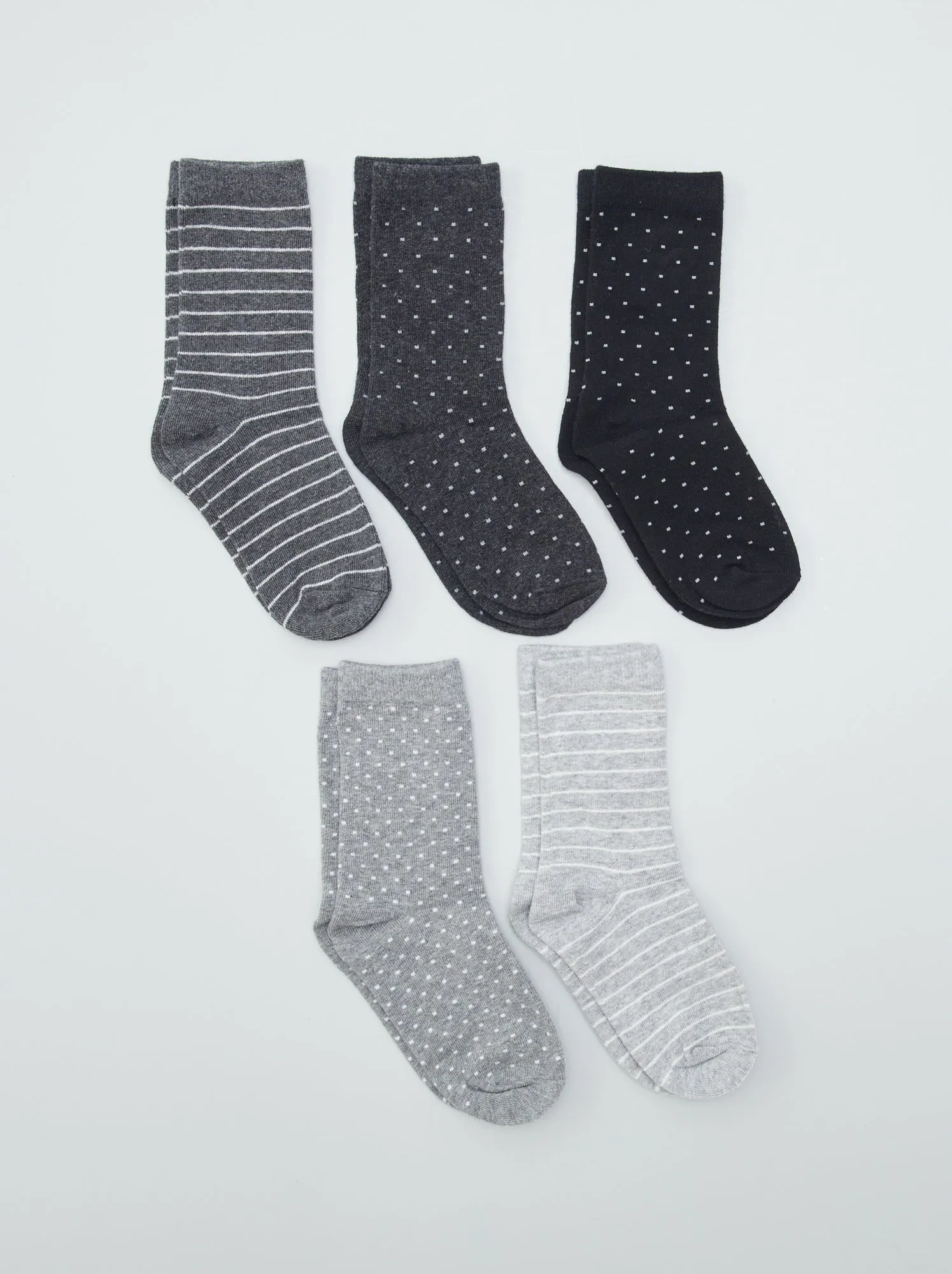 Set di 5 paia di calzini - GRIGIO