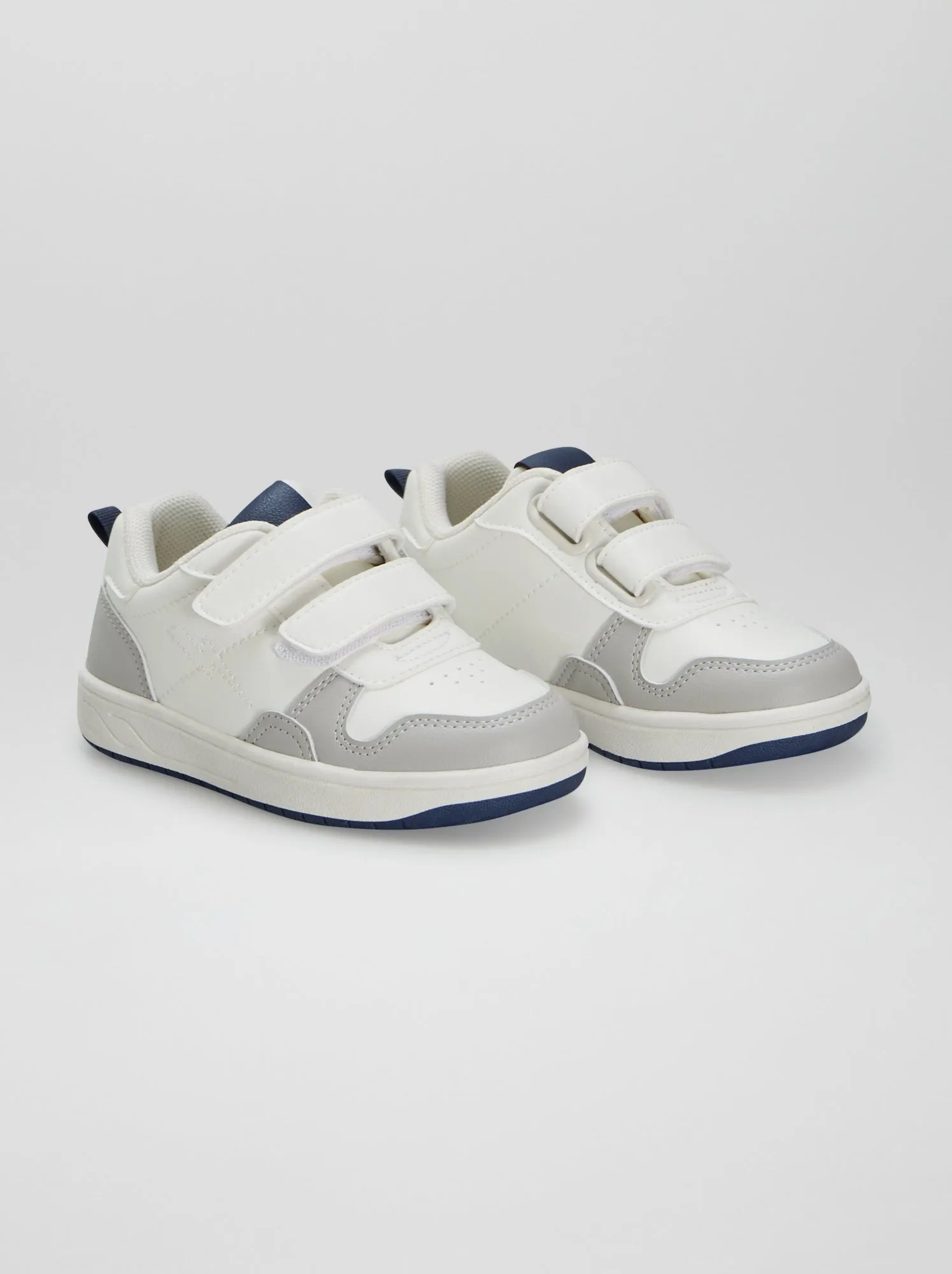 Sneakers basse tricolori - bianco