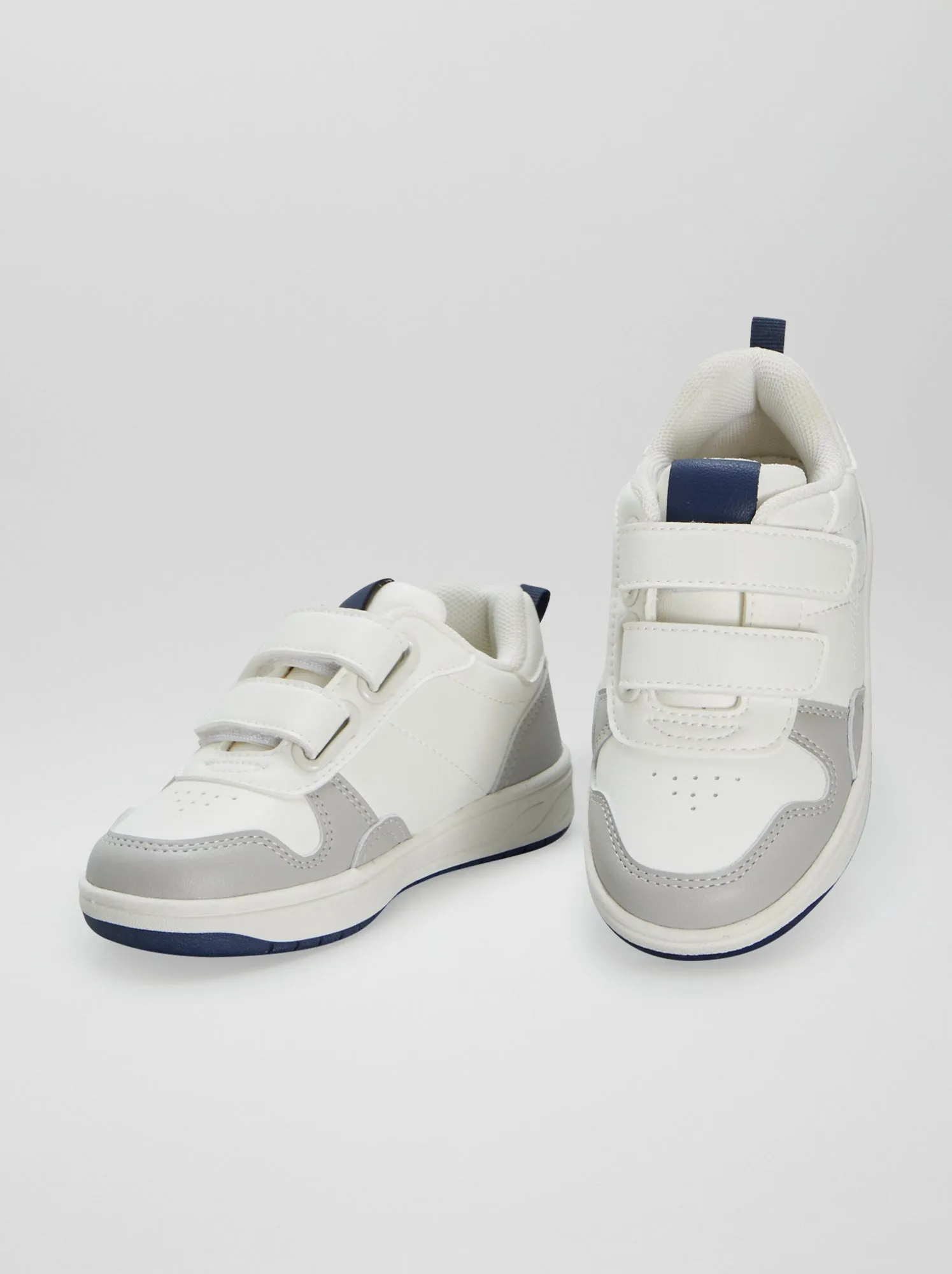 Sneakers basse tricolori - bianco