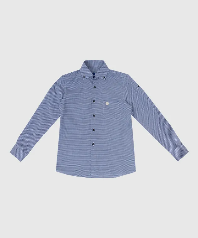 Stefano Ricci Maglietta blu per bambini con fantasia YC002677LJ1656