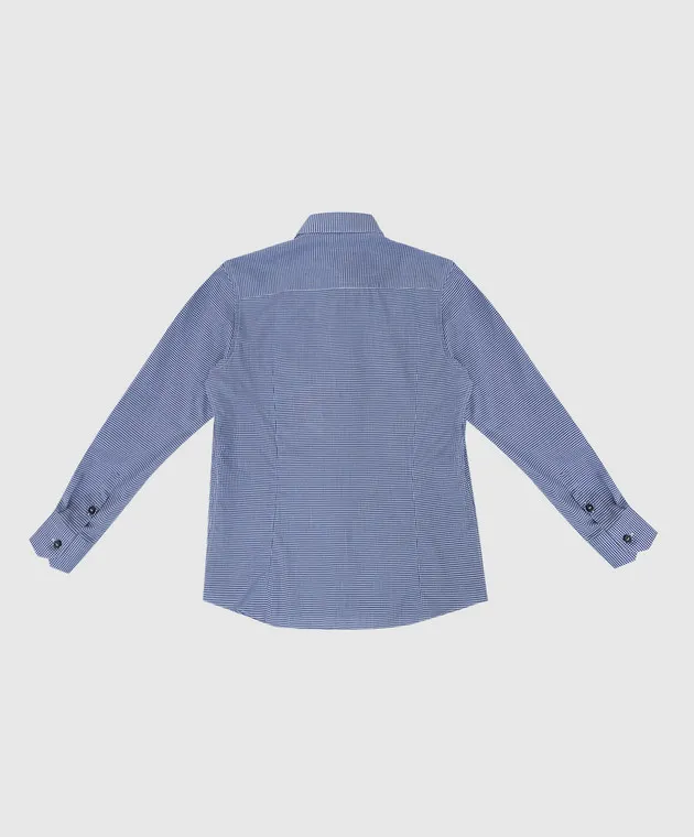 Stefano Ricci Maglietta blu per bambini con fantasia YC002677LJ1656