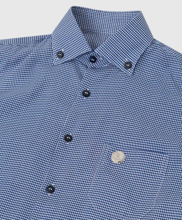Stefano Ricci Maglietta blu per bambini con fantasia YC002677LJ1656