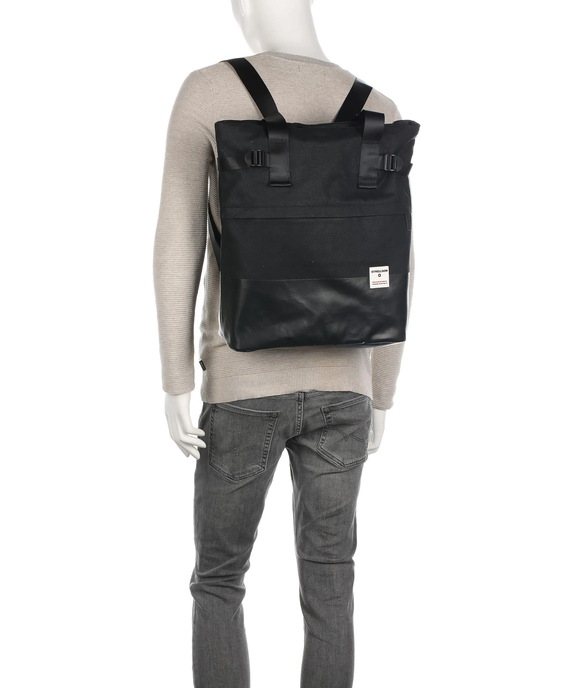  Strellson Tottenham 2.0 jake Borsa a zainetto 14″ cotone nero  