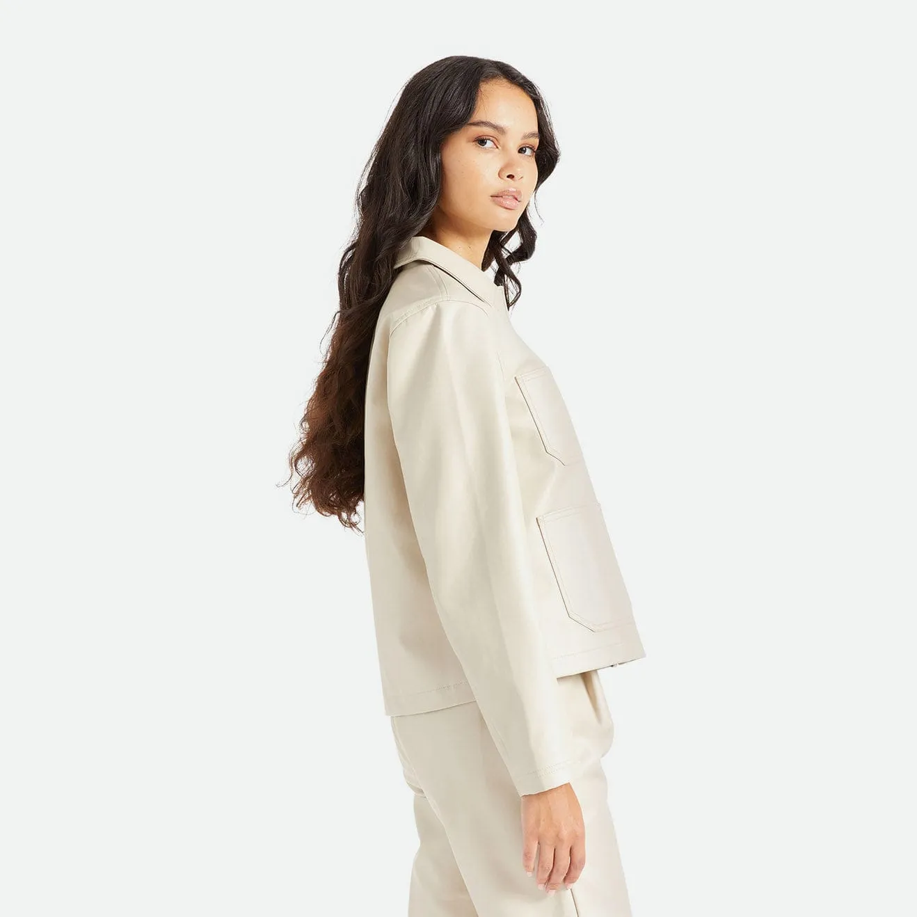 SURVEY BOXY CHORE COAT - BEIGE