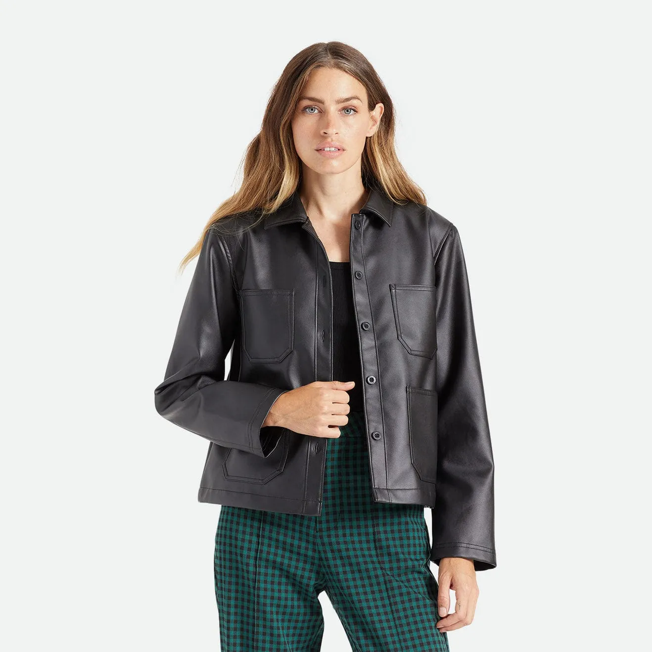 SURVEY BOXY CHORE COAT - BLACK