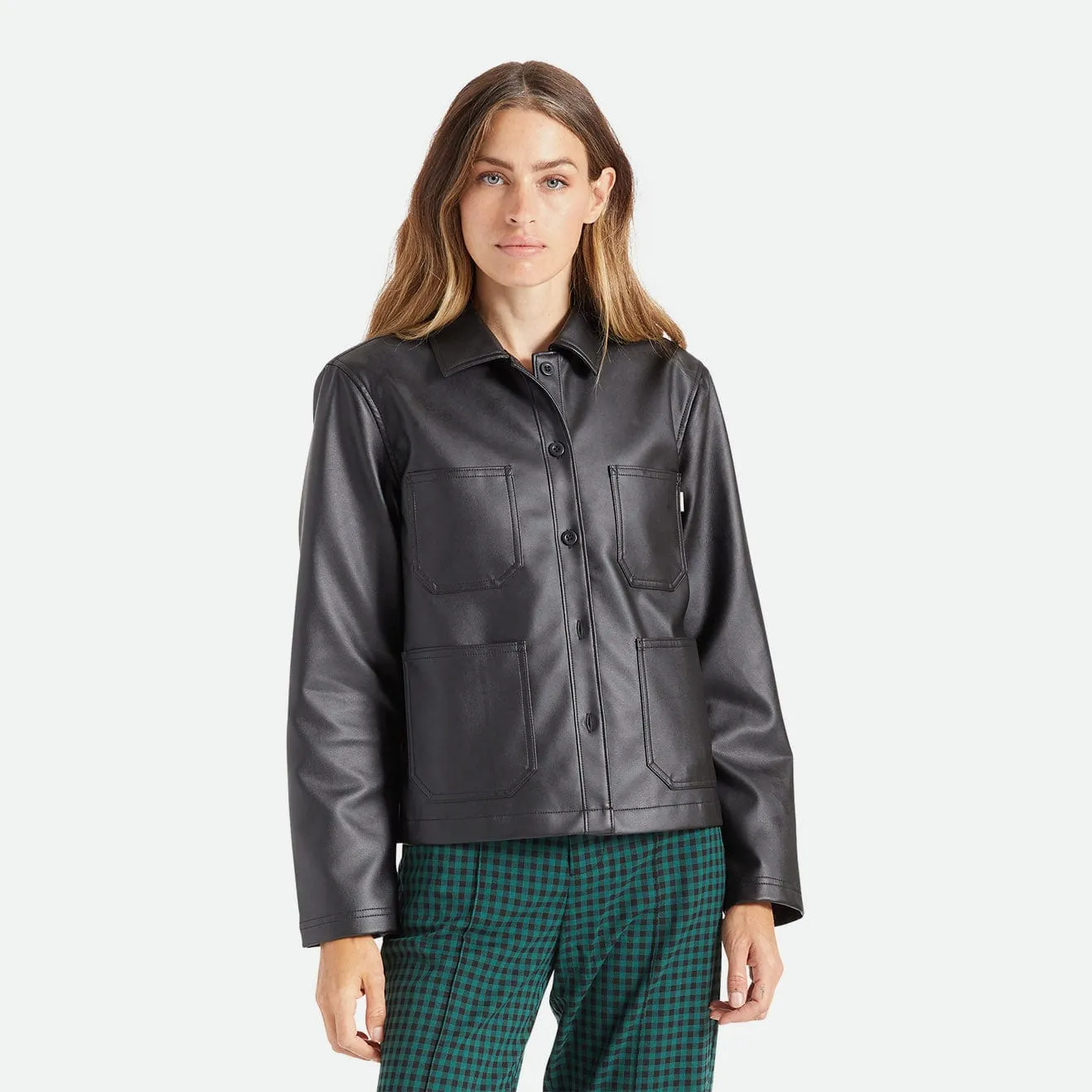 SURVEY BOXY CHORE COAT - BLACK