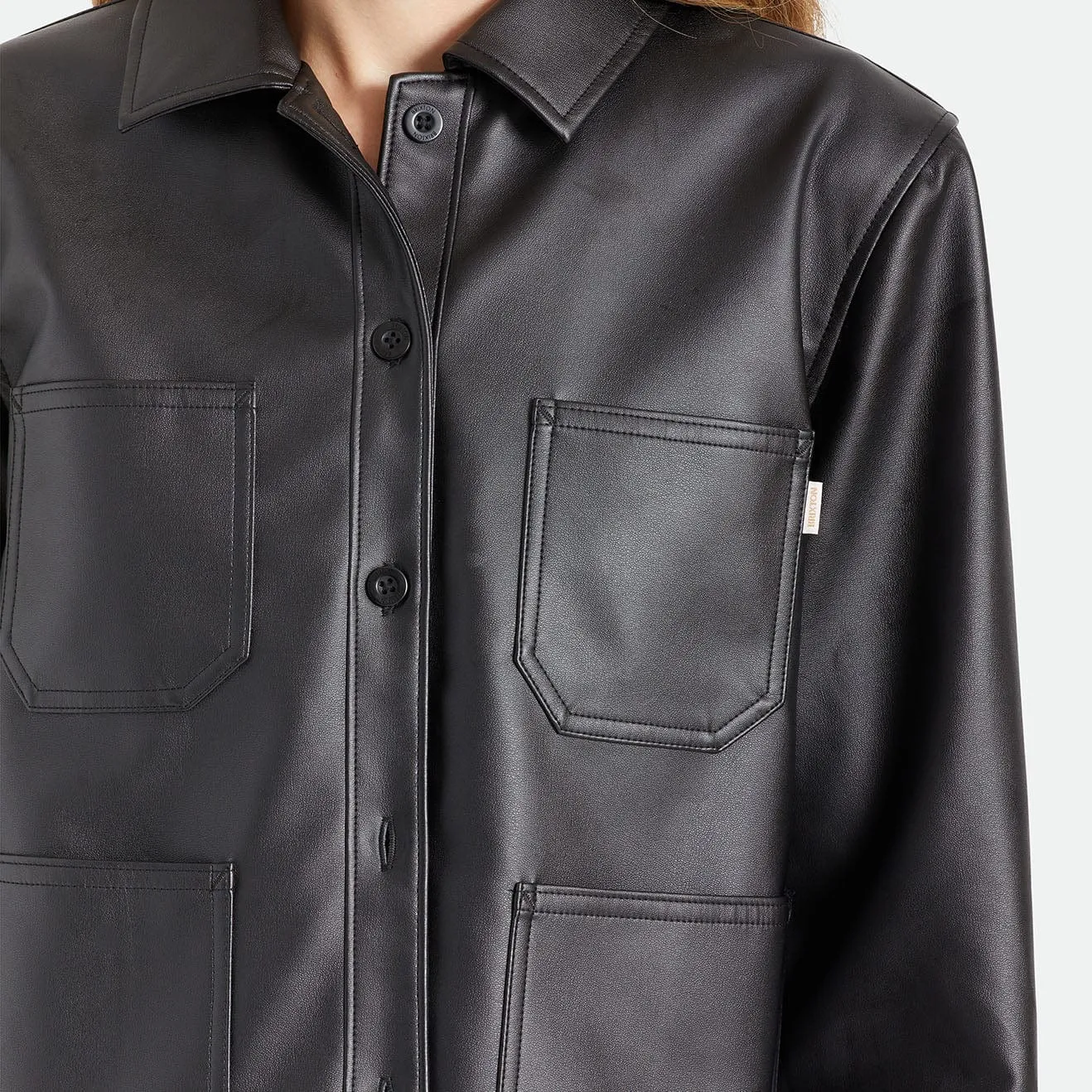SURVEY BOXY CHORE COAT - BLACK