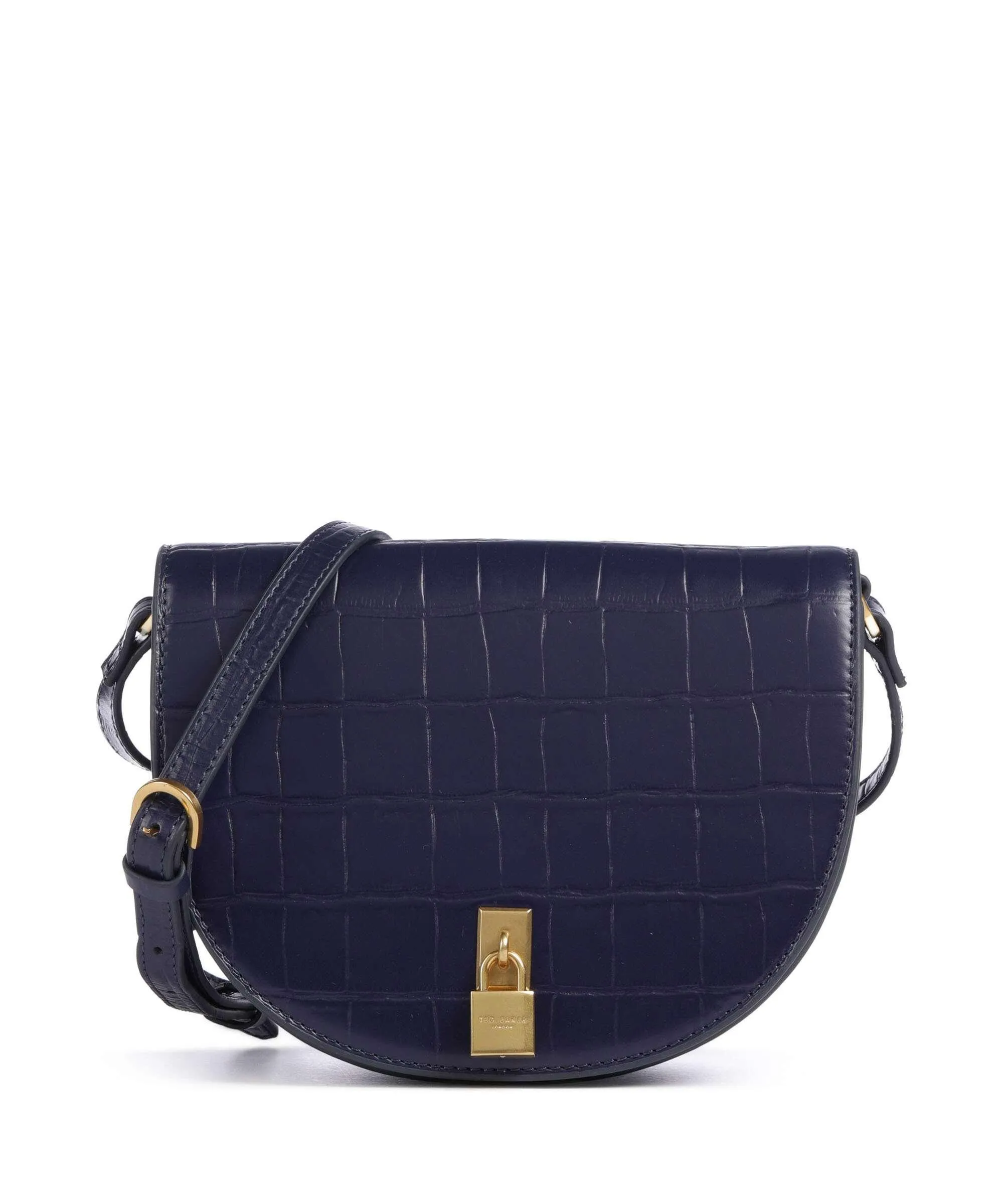  Ted Baker Sohho Borsa a tracolla pelle di vacchetta goffrata blu scuro  