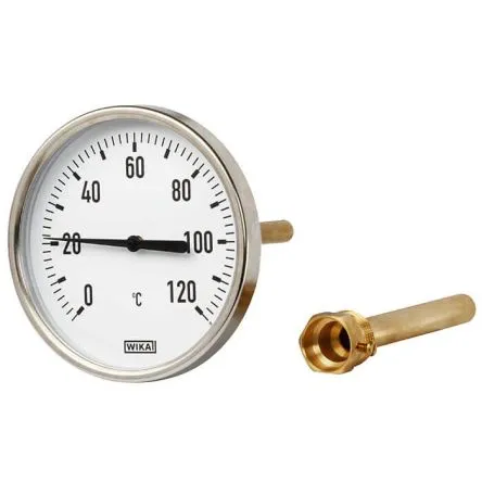 Termometro a quadrante WIKA, 0 → +120 °C, Ø quadrante 63mm, Quadrante