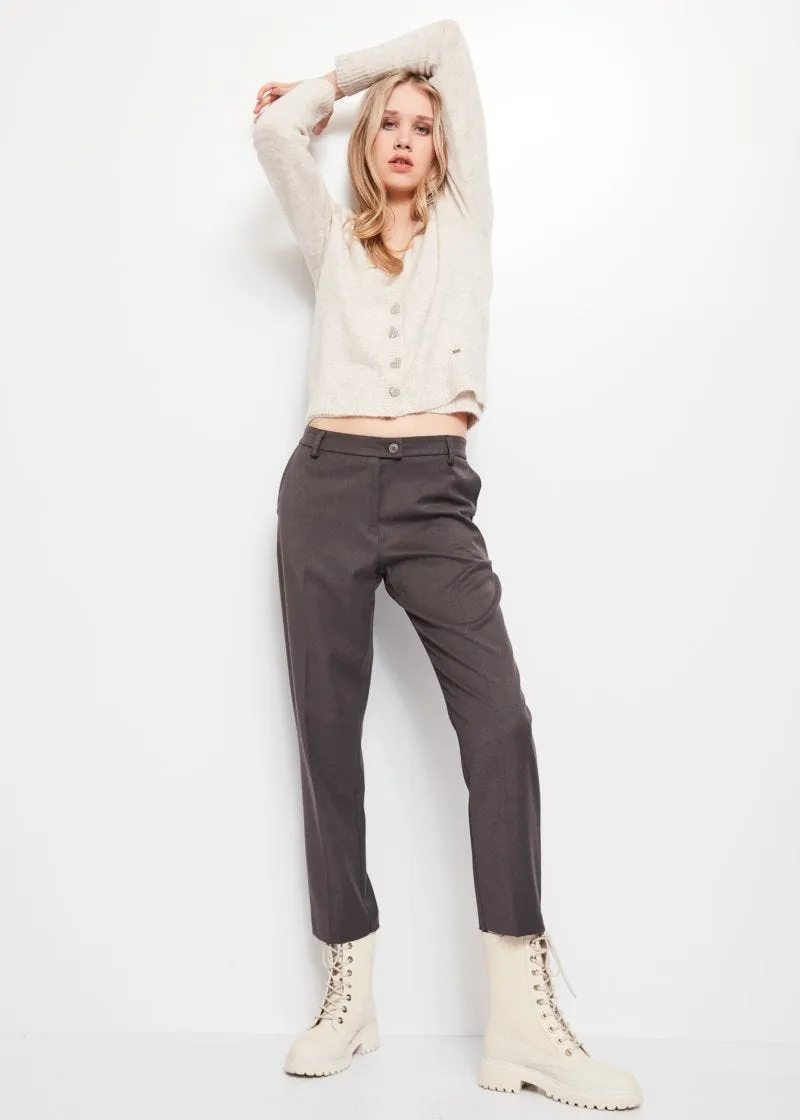Top e cardigan in misto lana