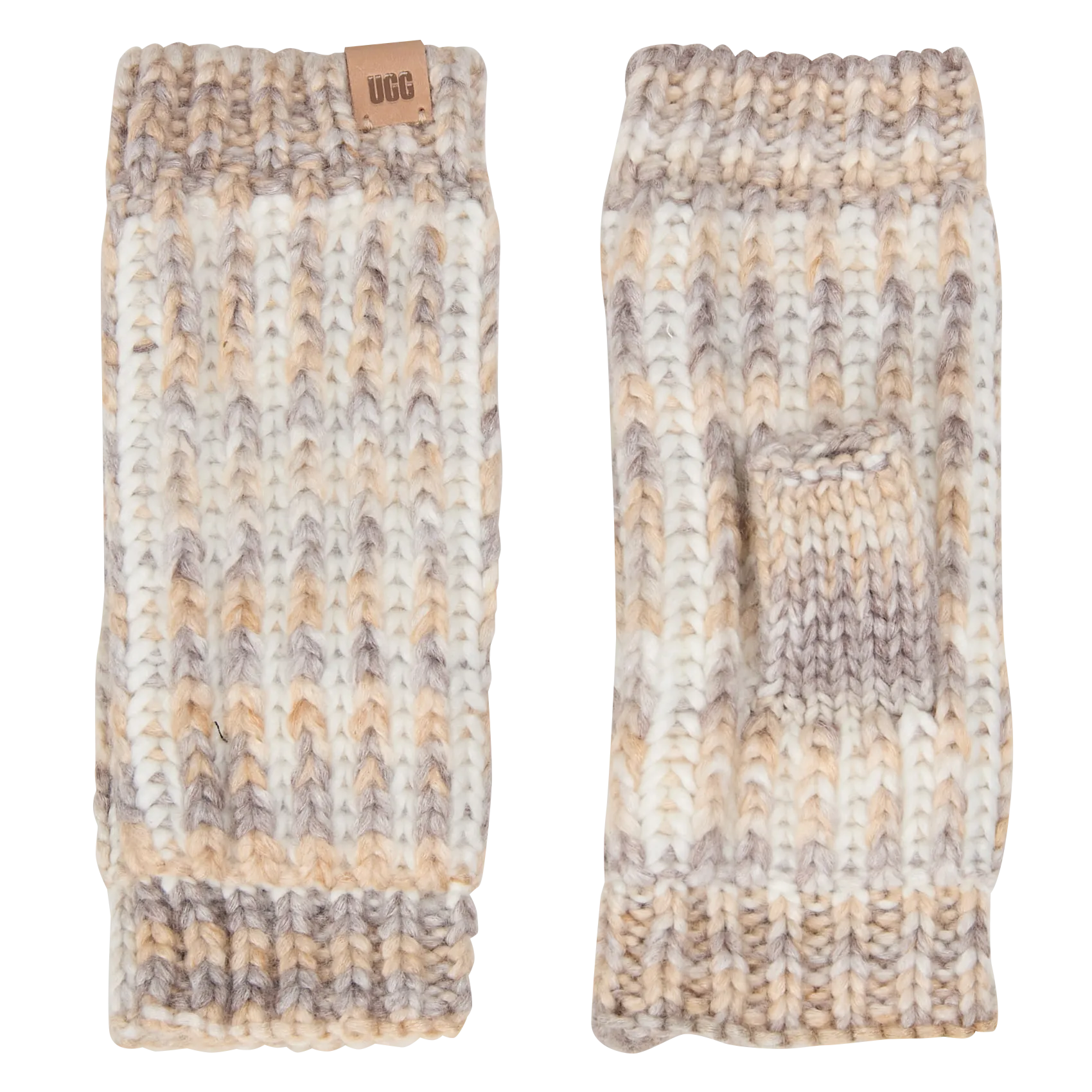  UGG   CHUNKY SPACE DYE - Mezziguanti in maglia | Beige