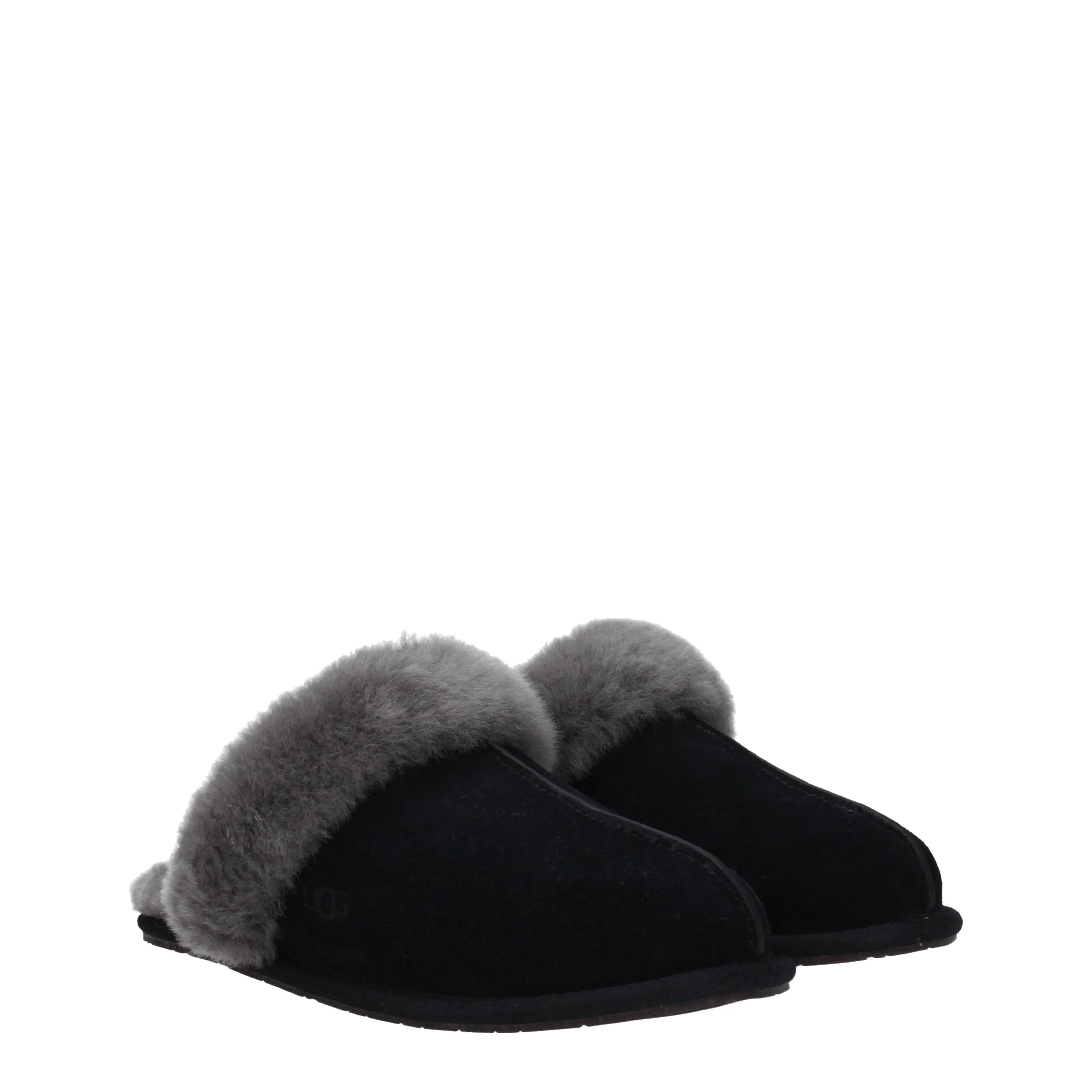 UGG Ciabatte e Zoccoli Scuffette  Donna Camoscio Nero/Grigio