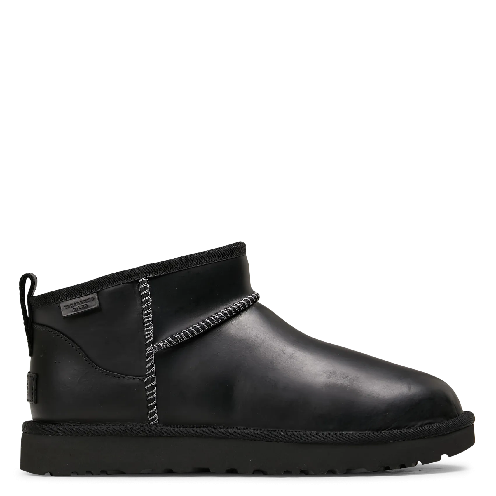  UGG   CLASSIC ULTRA MINI LTHR REGEN - CLASSIC ULTRA MINI LTHR REGEN - Stivaletti in pelle foderati | Nero