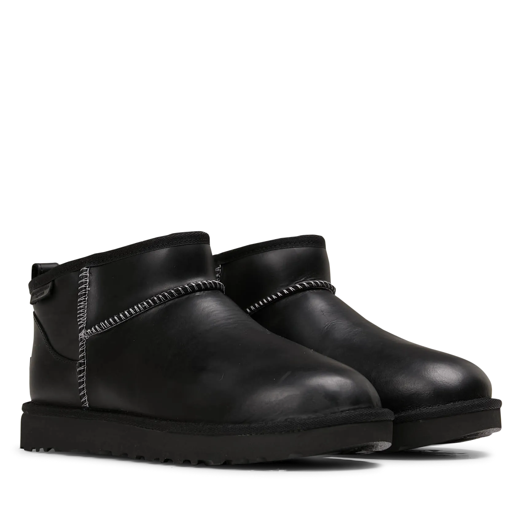  UGG   CLASSIC ULTRA MINI LTHR REGEN - CLASSIC ULTRA MINI LTHR REGEN - Stivaletti in pelle foderati | Nero