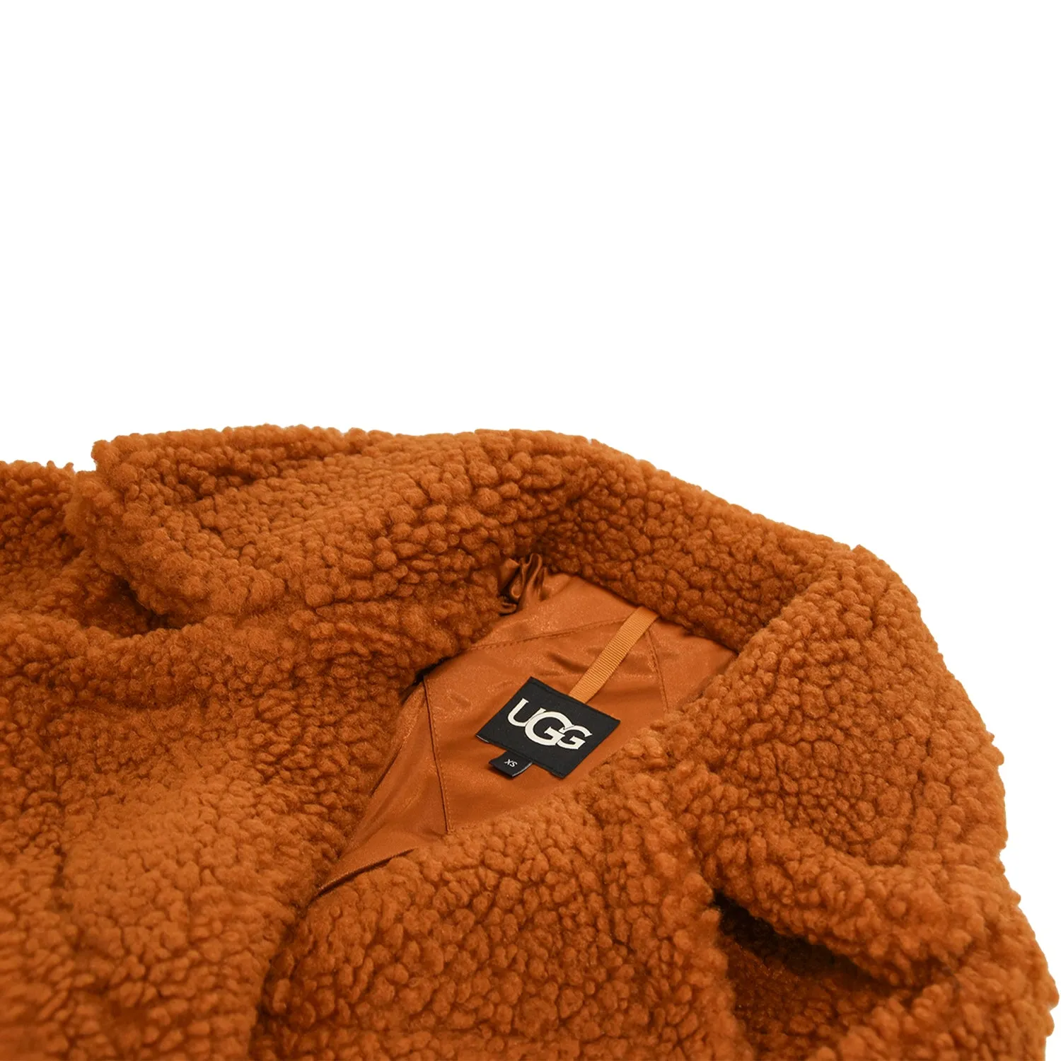 Ugg Gertrude Marrone Cappotto Con Tasche Scaldamani Corto Donna